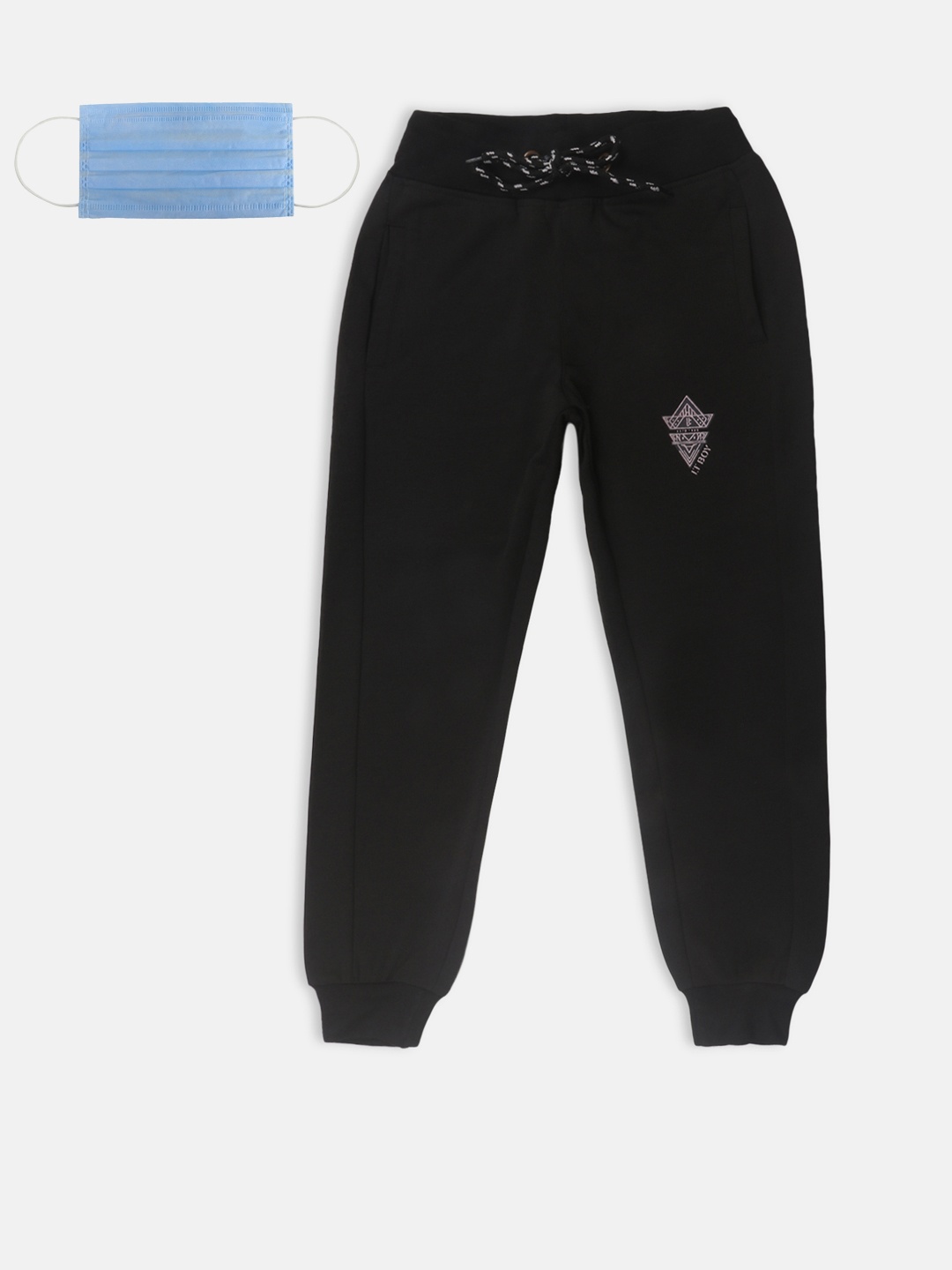 

Lil Tomatoes Boys Black Solid Joggers