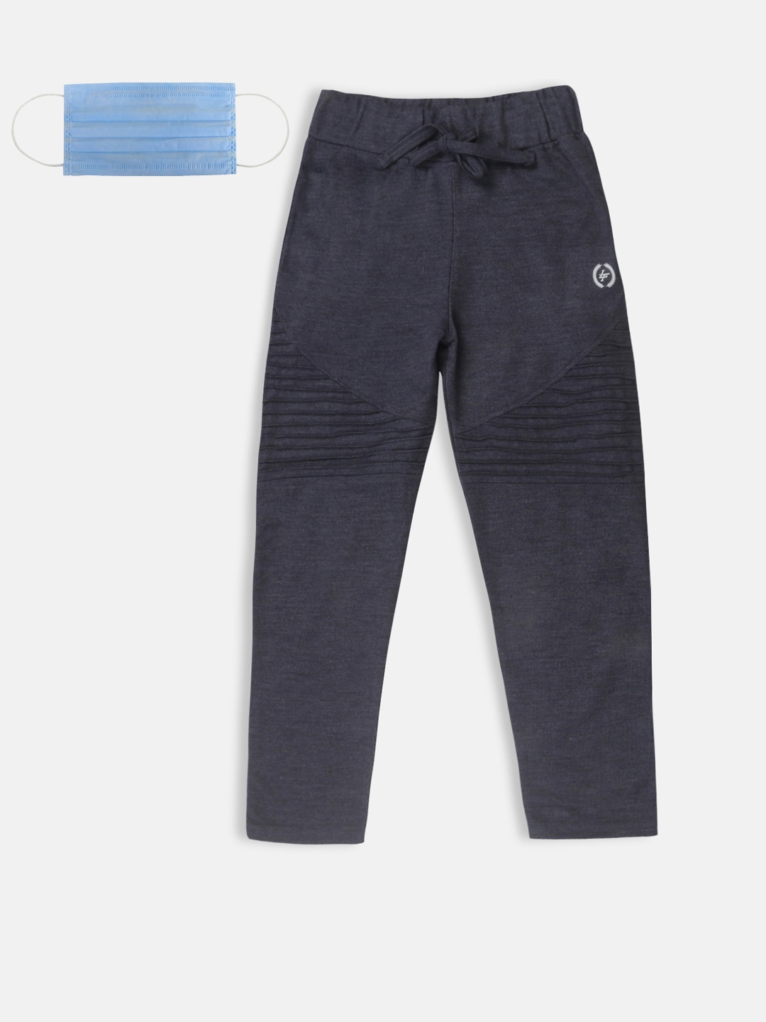 

Lil Tomatoes Boys Navy Blue Solid Track Pants