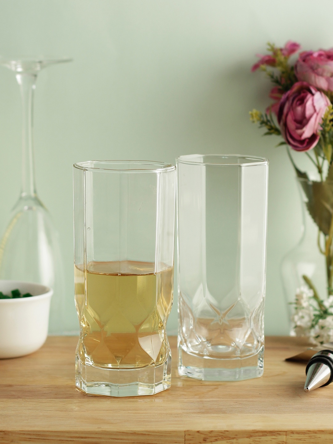 

Luminarc Set Of 6 Solid OCTIME DIAMOND Long Glasses, Transparent