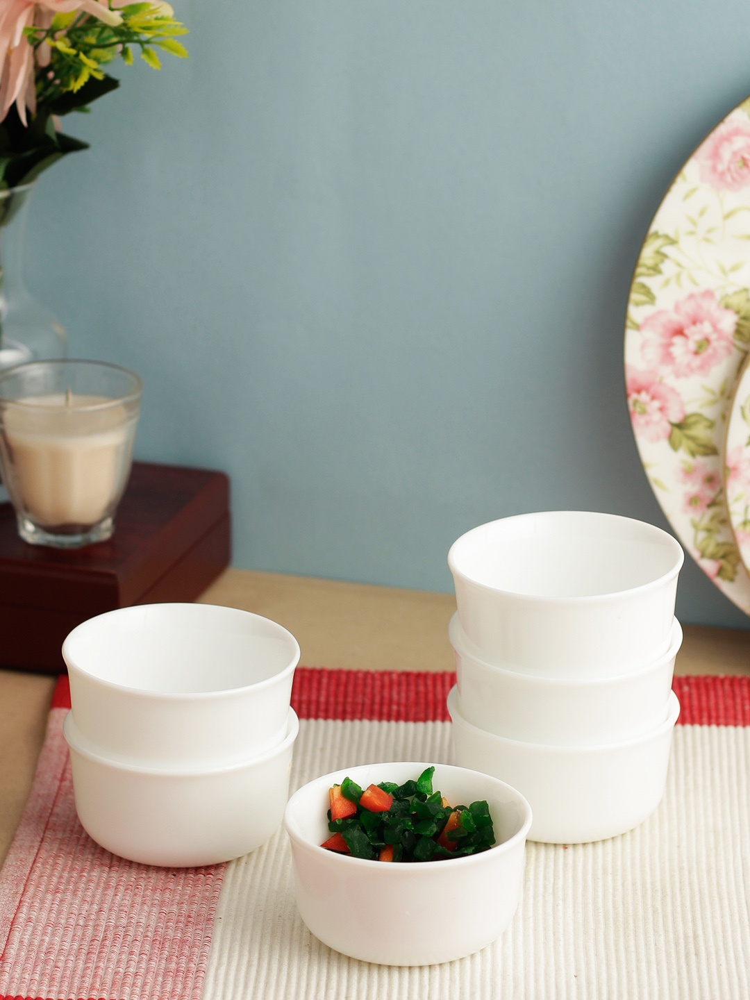 

Luminarc White 6-Pieces Solid Opalware Bowls Set