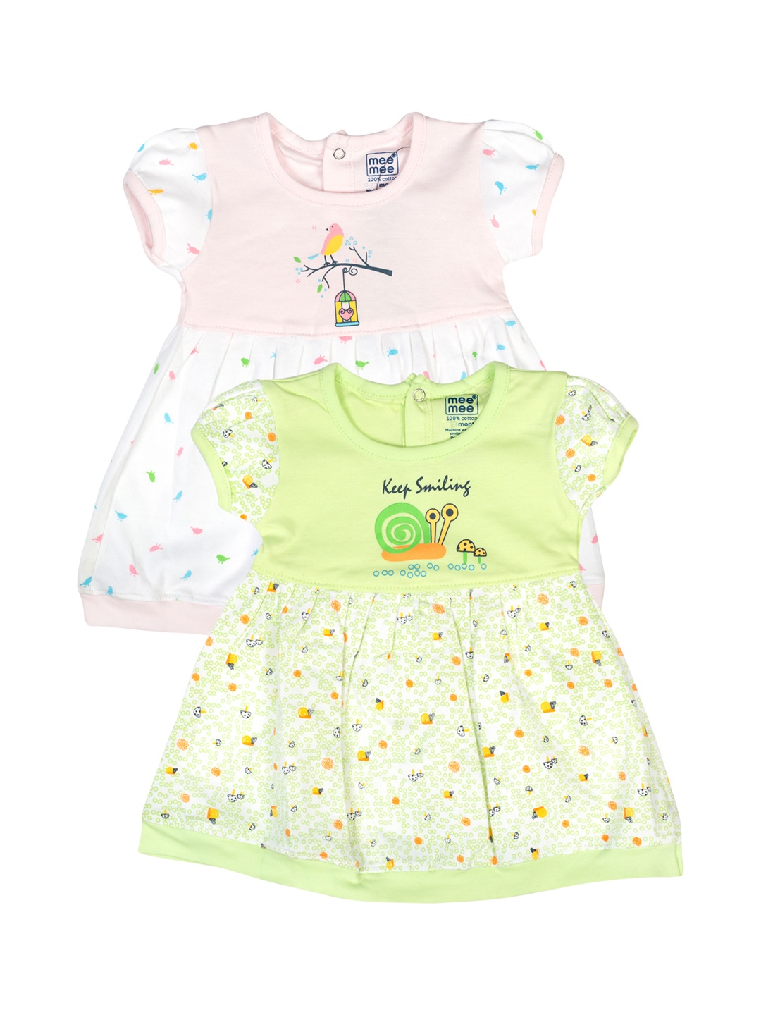 

MeeMee Girls Pack Of 2 Printed Fit & Flare Dress, Multi