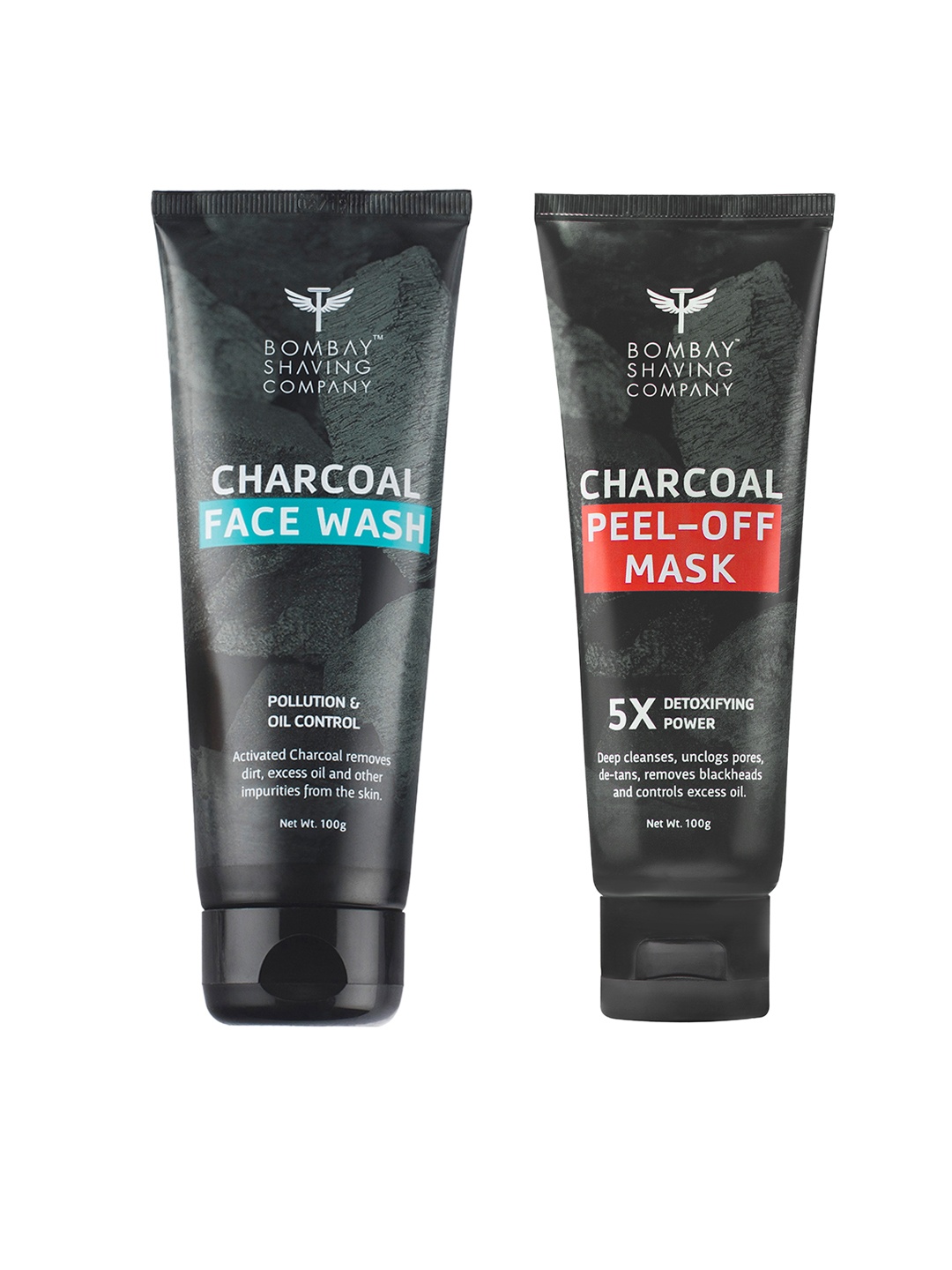 

Bombay Shaving Company Charcoal Deep Cleansing Anti Pollution Combo Face Wash & Peel Off Mask, Black