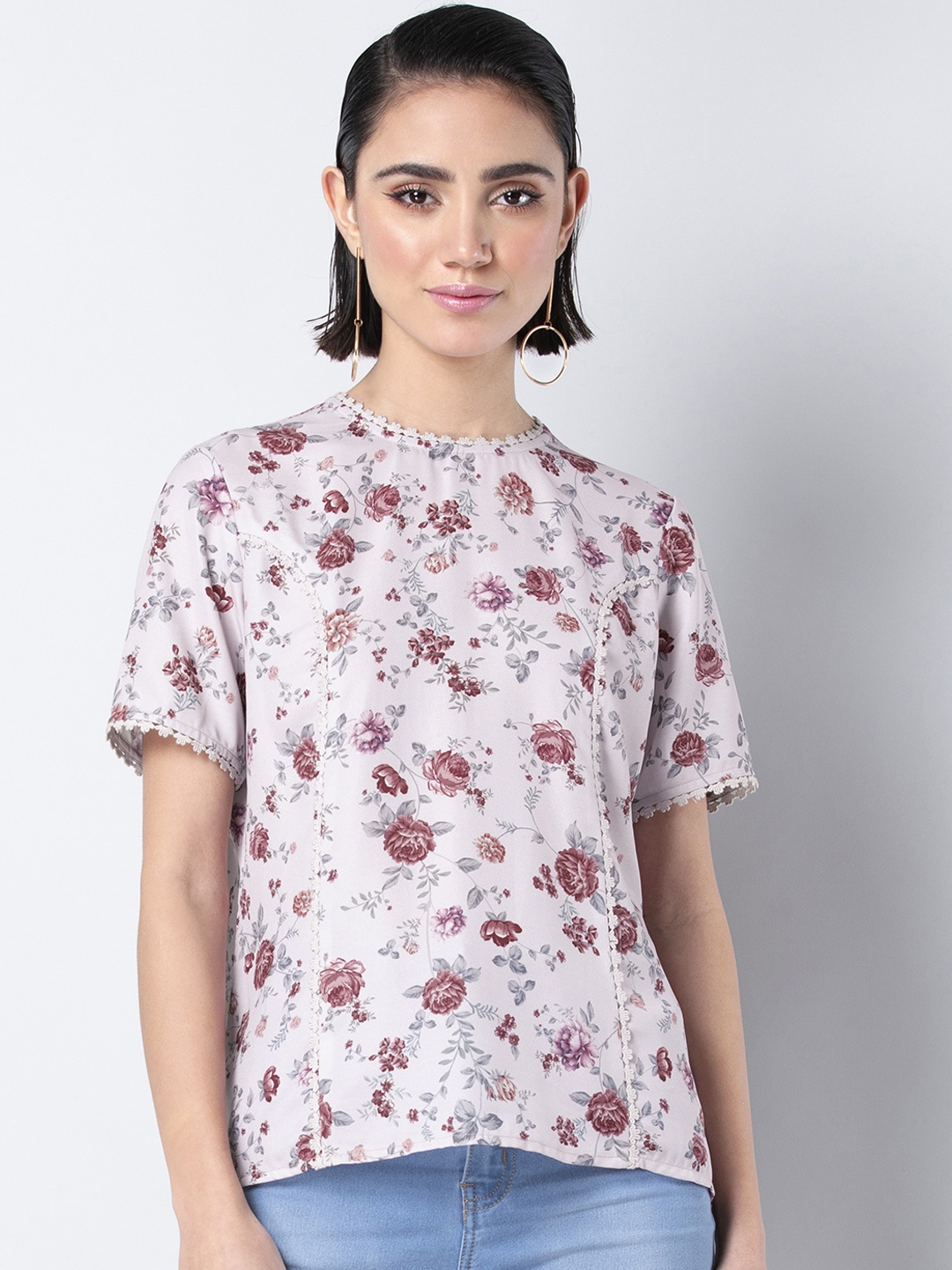 

FabAlley Women Multicoloured Printed Top, Multi