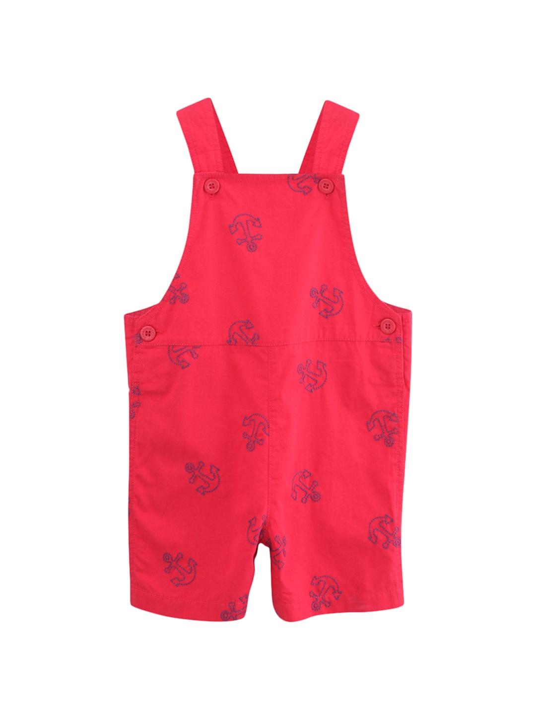 

Beebay Boys Red & Blue Anchor Embroidered Dungarees