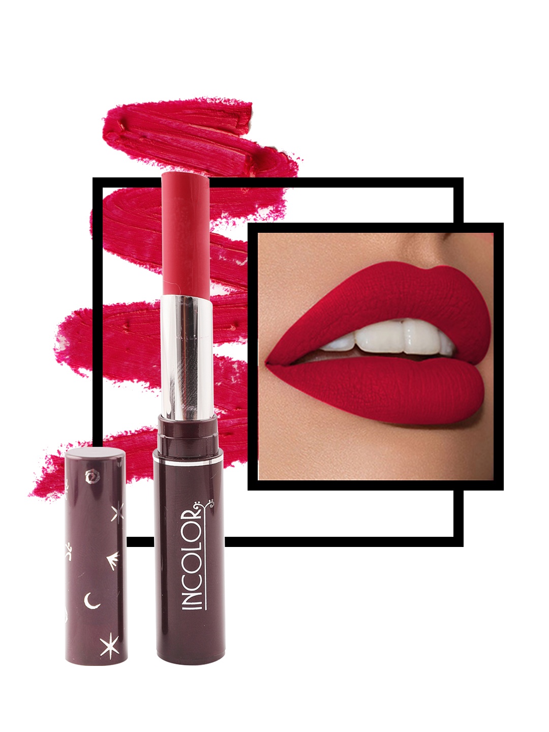 

INCOLOR Long Lasting Lipstick - Red Plum Lipstick (2.3g)