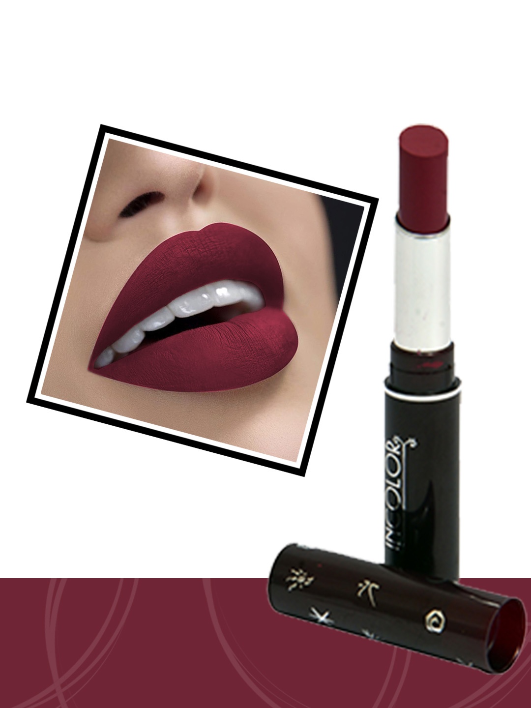 

INCOLOR Long Lasting Lipstick - 806 Maroon (2.3g)
