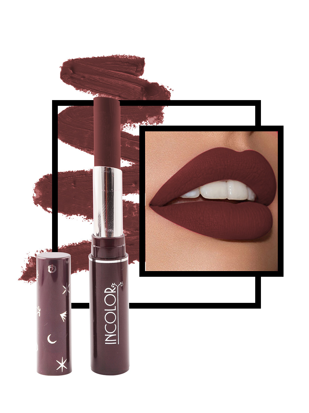 

INCOLOR Long Lasting Lipstick - 826 Brown (2.3g)