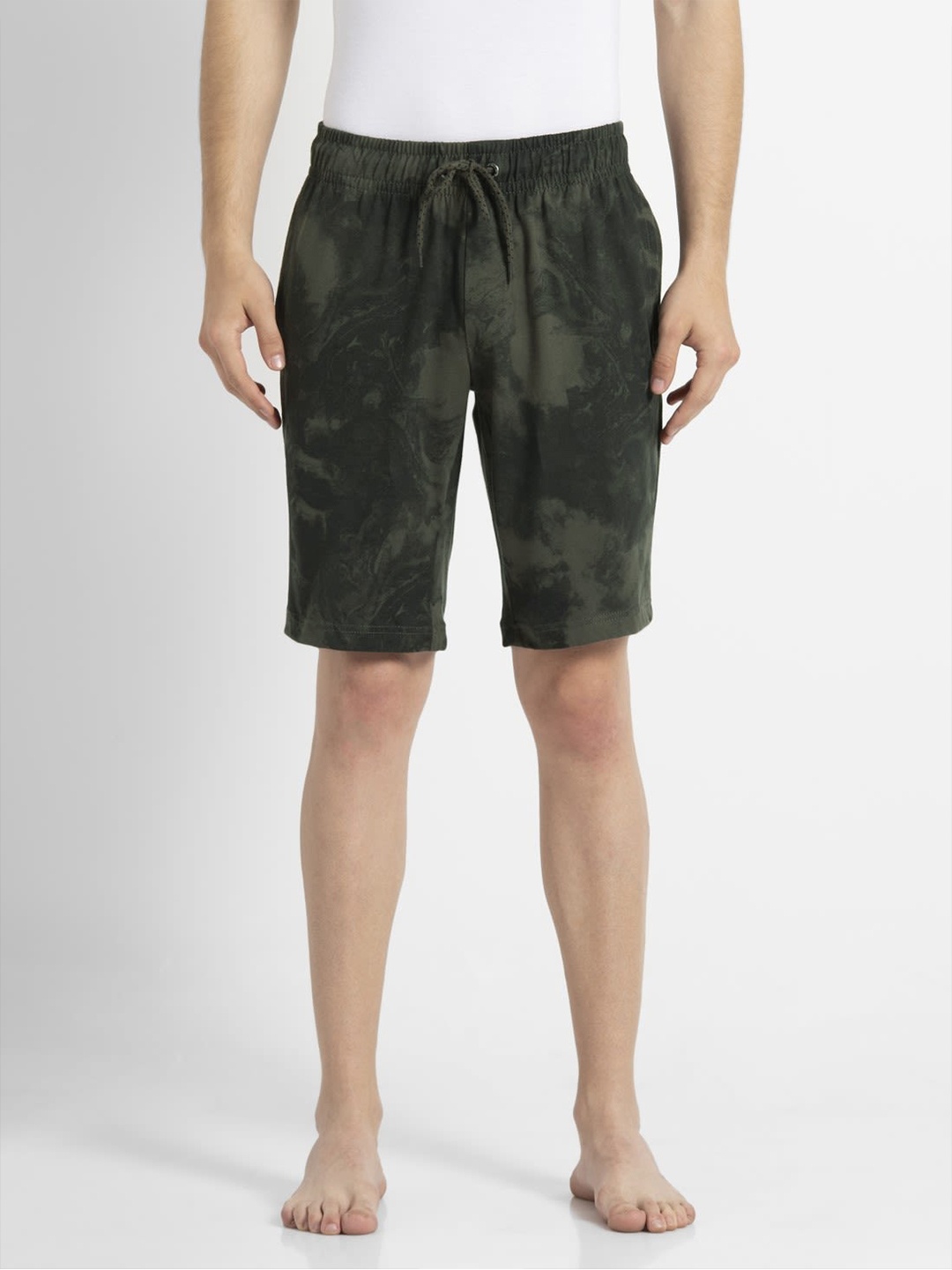 

Jockey Men Green Printed Lounge Shorts