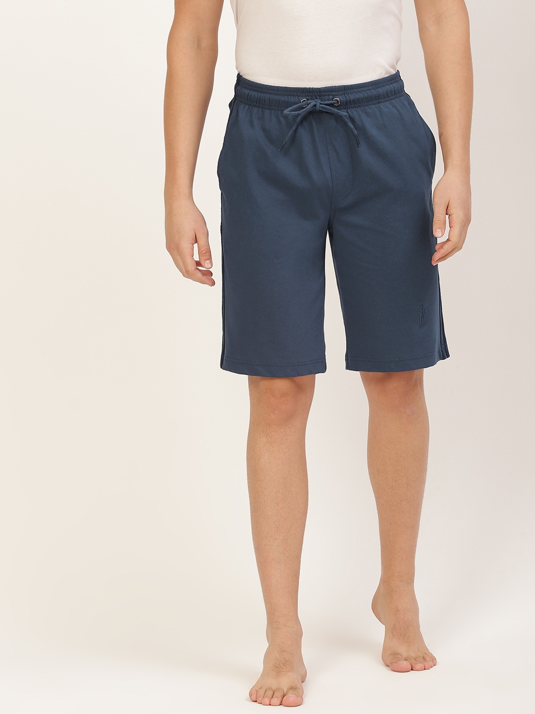 

Jockey Men Pure Cotton Solid Lounge Shorts, Navy blue