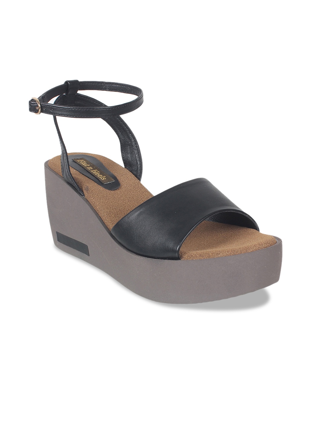 

Flat n Heels Women Black Solid Sandals