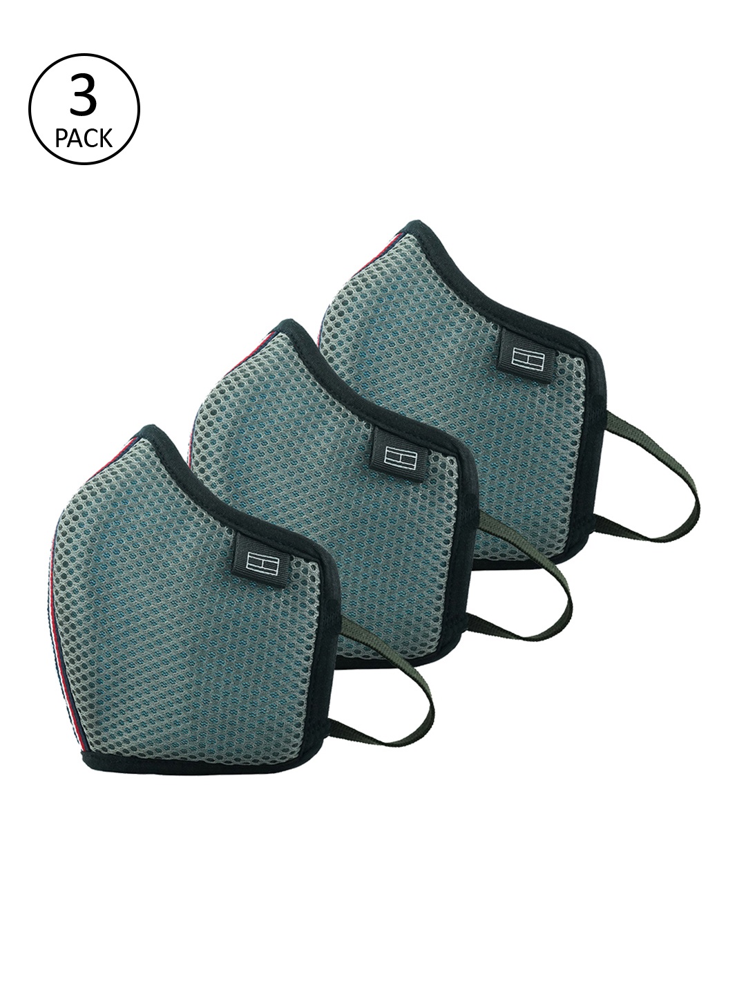 

Tommy Hilfiger Adults Green Pack of 3 Reusable 4-Layer Protective Outdoor Masks
