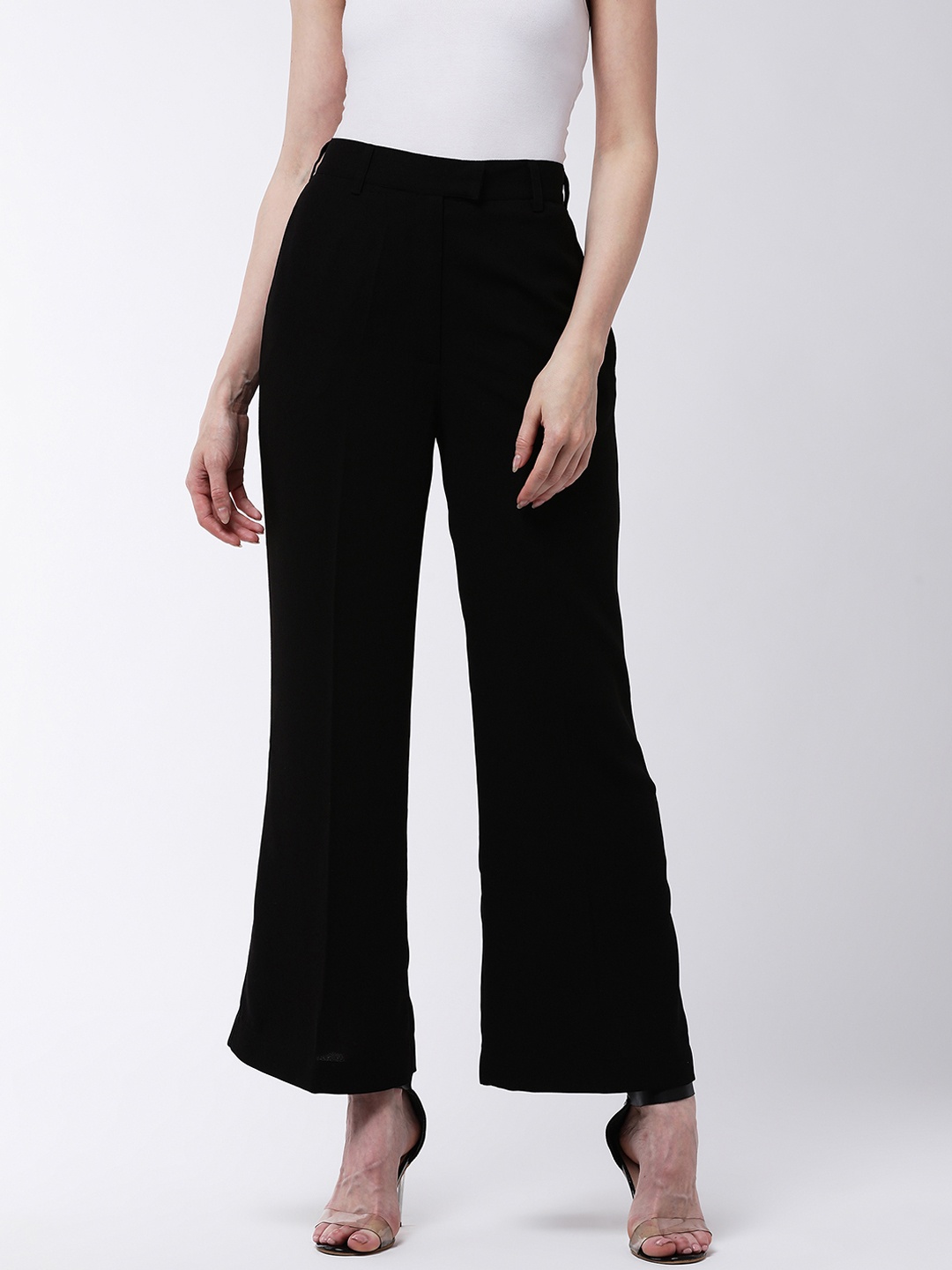 

MAGRE Women Black Flared Solid Culottes