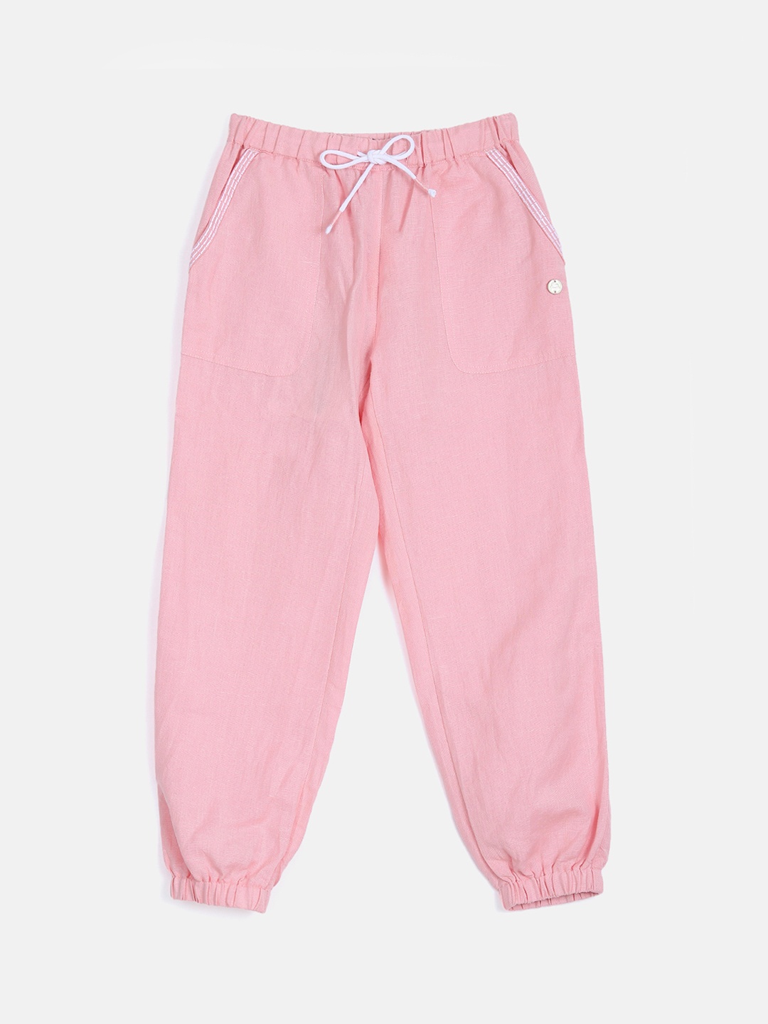 

Blue Giraffe Girls Pink Solid Joggers