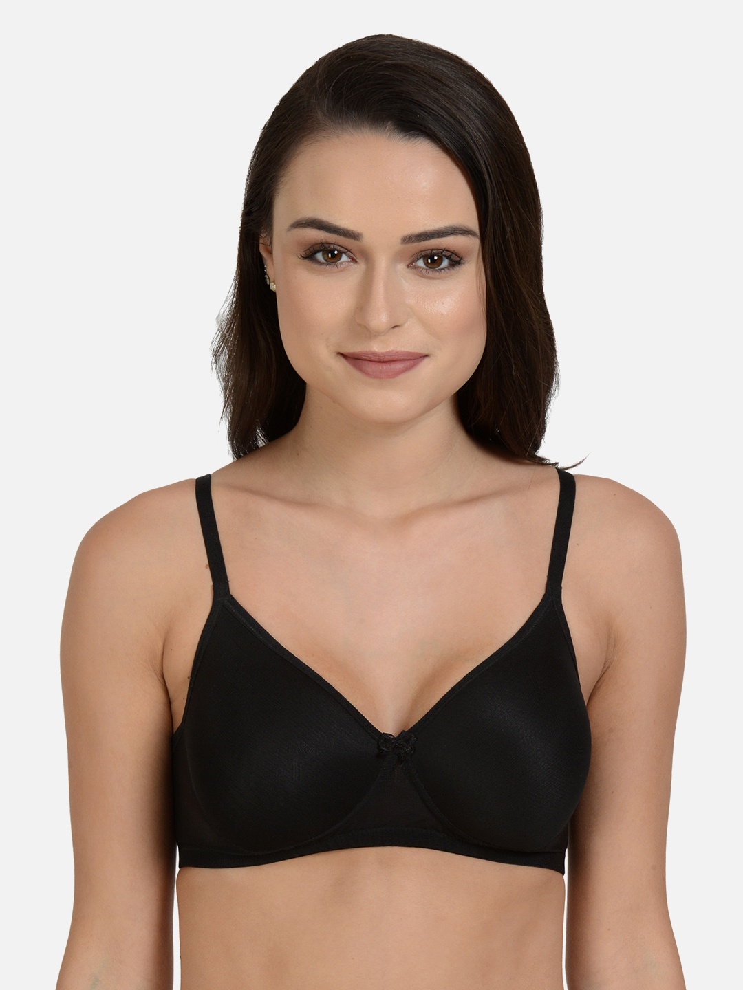 

mod & shy Black Solid Non-Wired Lightly Padded Everyday Bra MS185