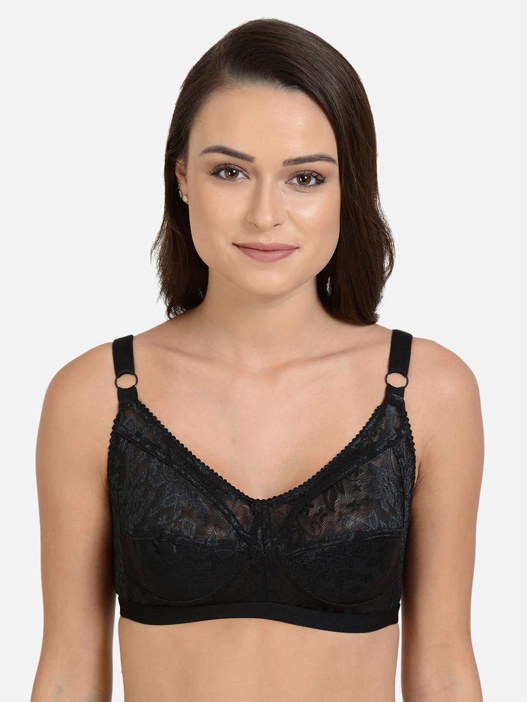 

mod & shy Black Lace Non-Wired Non Padded Everyday Bra MS156
