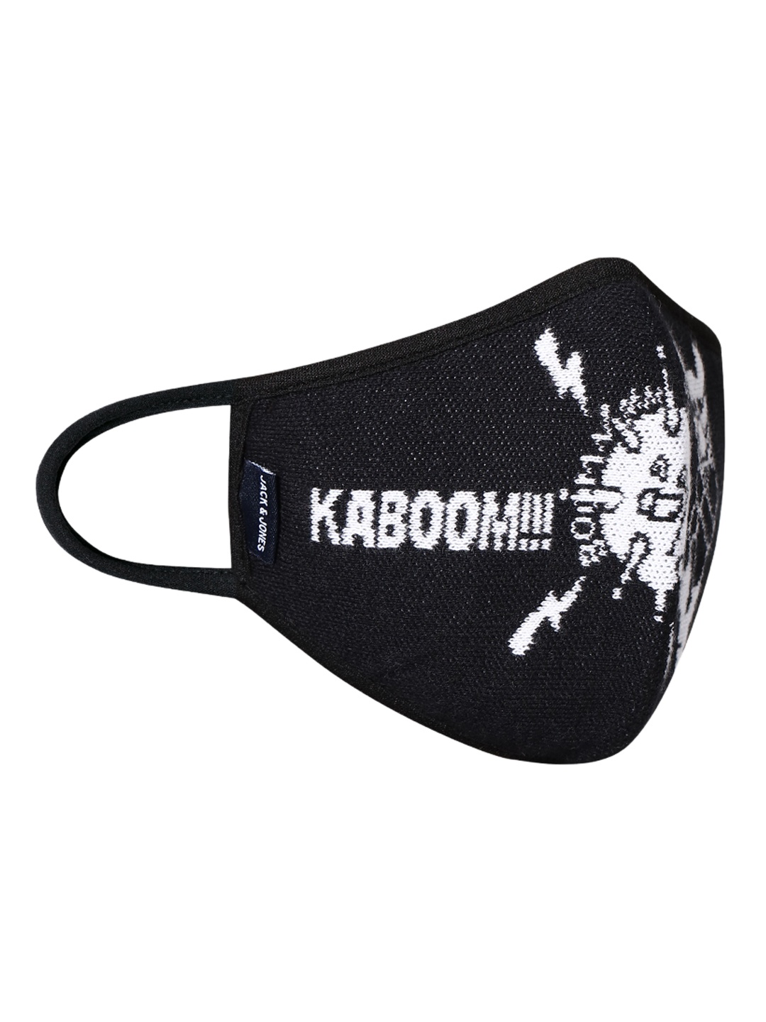 

Jack & Jones Men Black Printed 3 Ply KICK Protective Reusable Mask