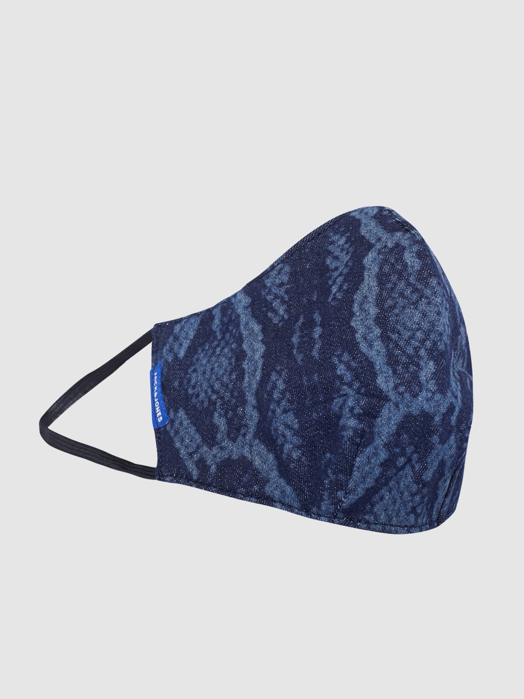 

Jack & Jones Men Single Blue Printed 3 Ply MONTREAL Protective Reusable Mask
