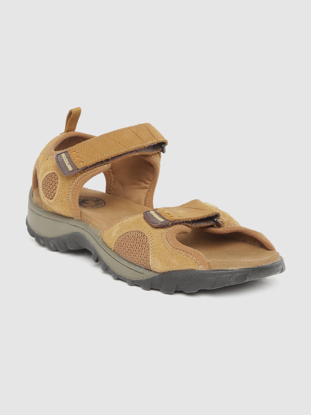 

Woodland Men Camel Brown Suede excluding Trims Comfort Sandals