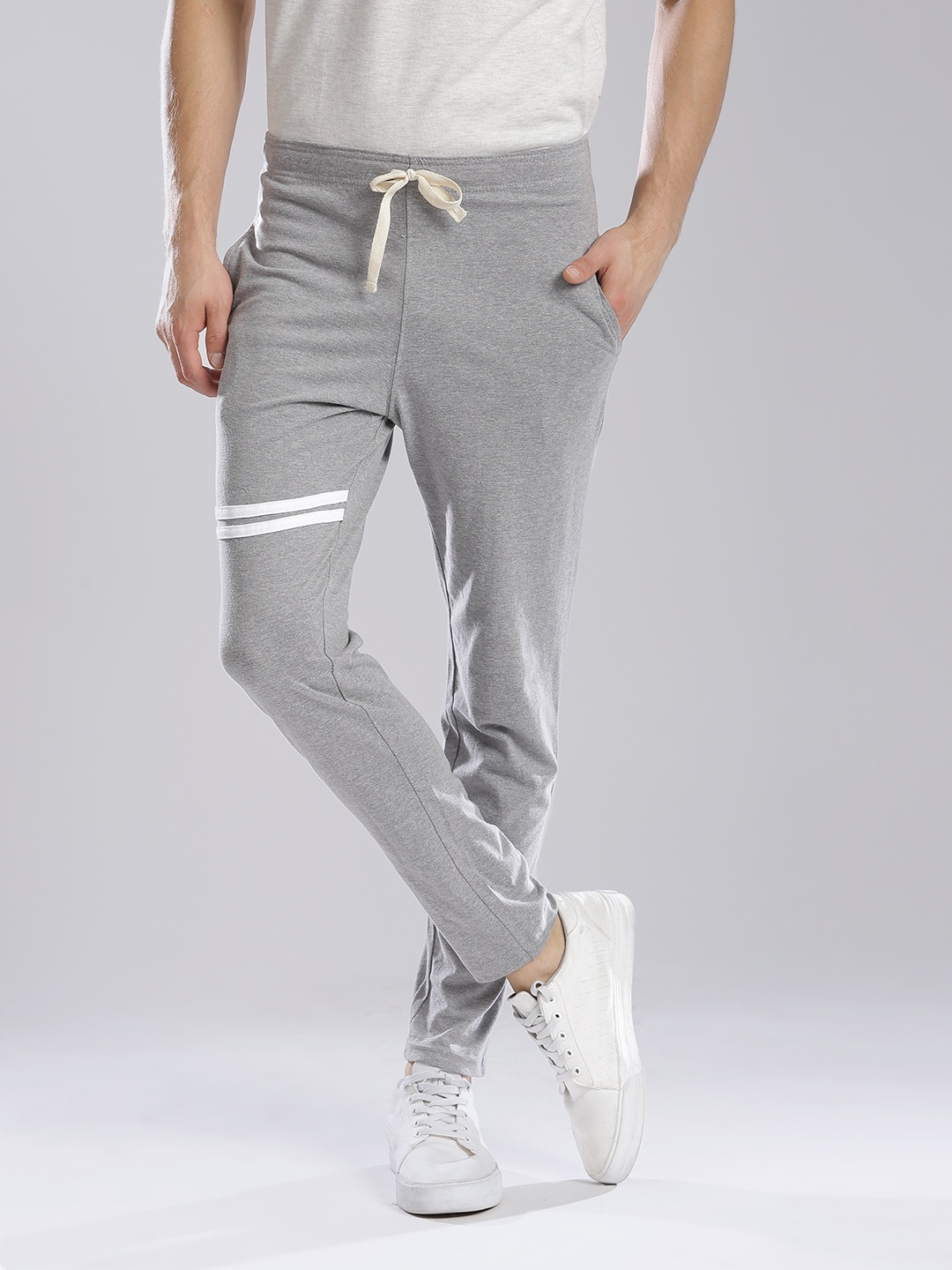 

Hubberholme Men Grey Melange Track Pants