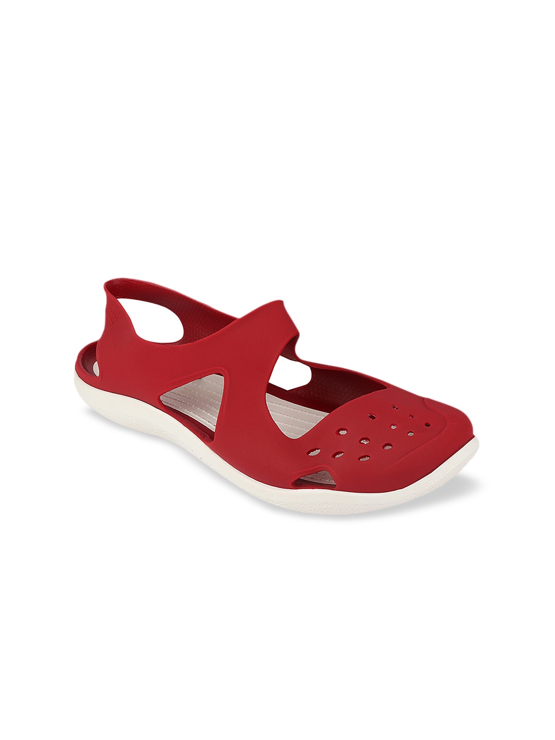 

Shoetopia Girls Red Solid Laser Cut Flats