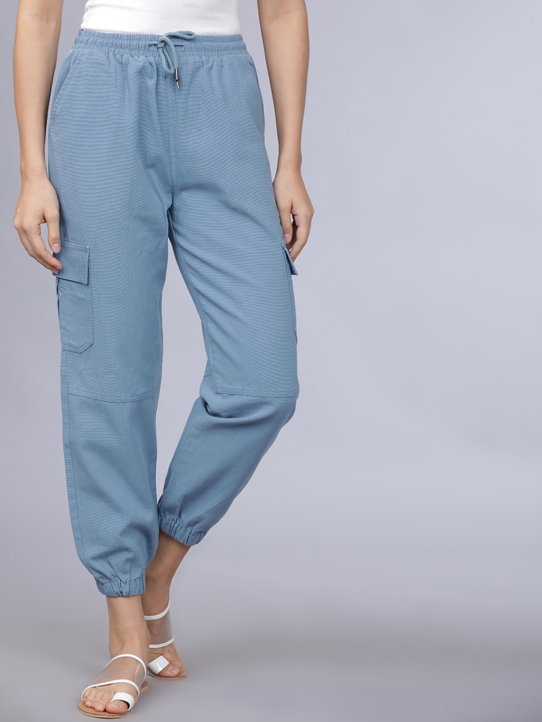 

Tokyo Talkies Women Blue Slim Fit Solid Joggers