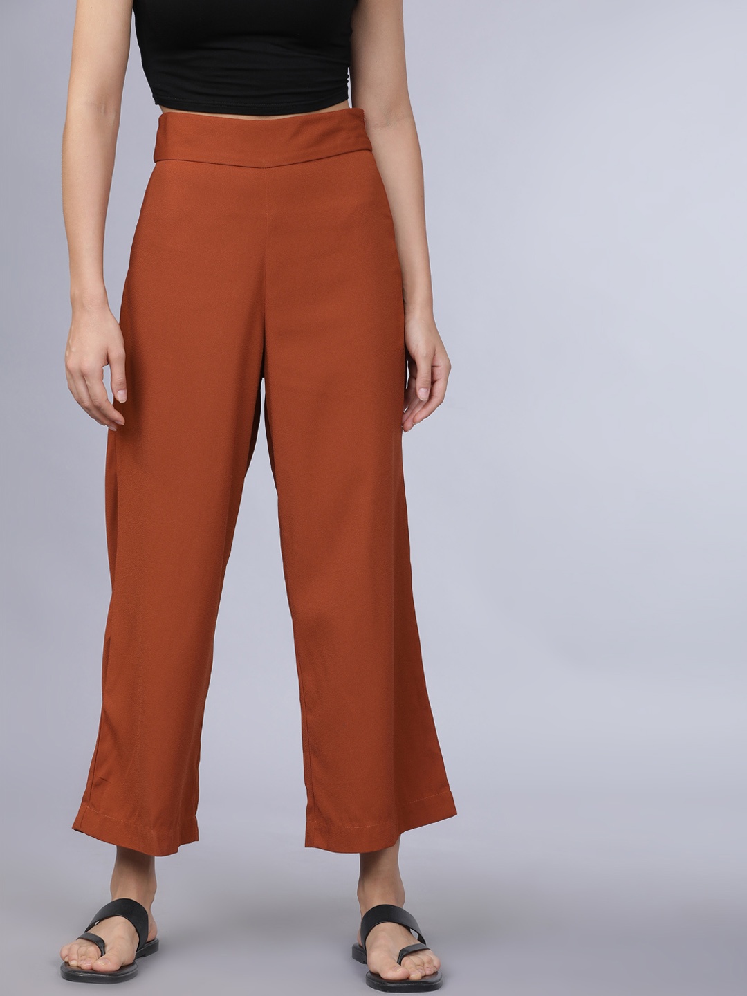 

Tokyo Talkies Women Brown Regular Fit Solid Culottes