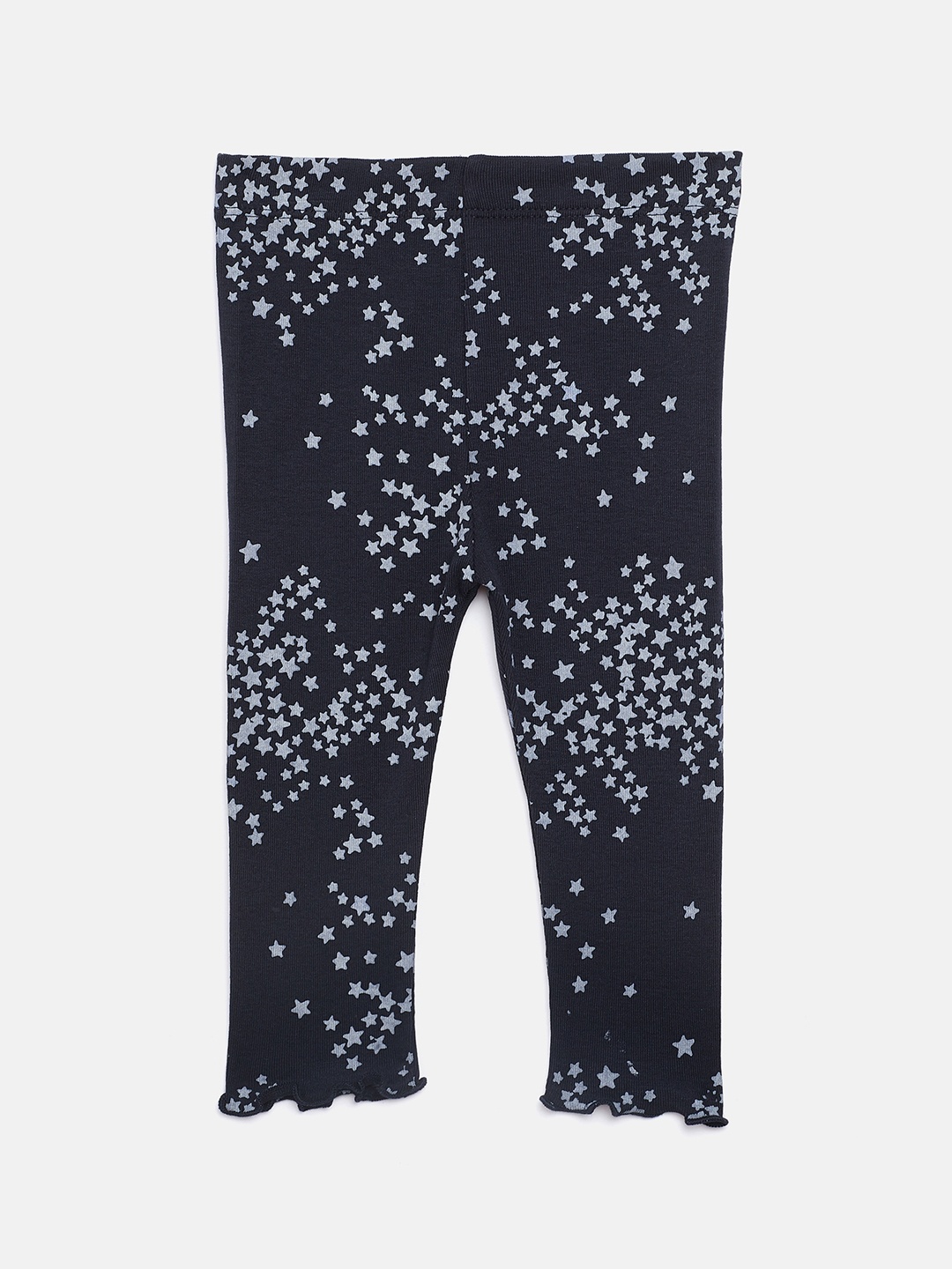 

Nins Moda Girls Navy Blue & Grey Printed Regular Fit Capris