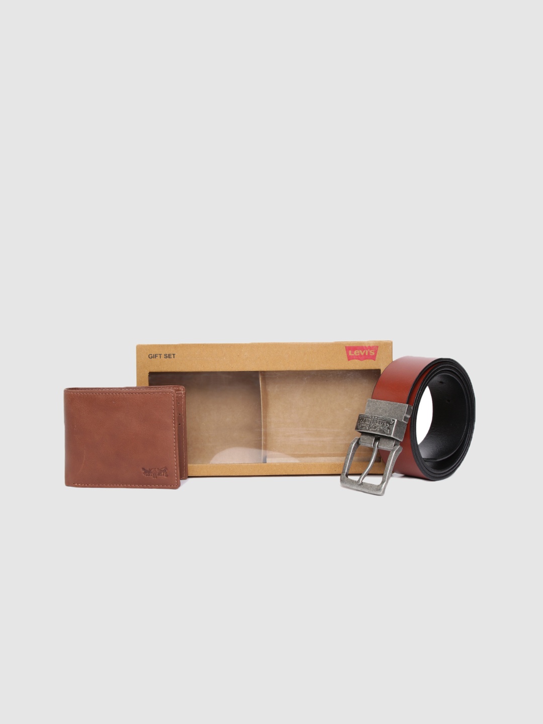 

Levis Men Reversible Belt And Wallet Accessory Gift Set, Brown
