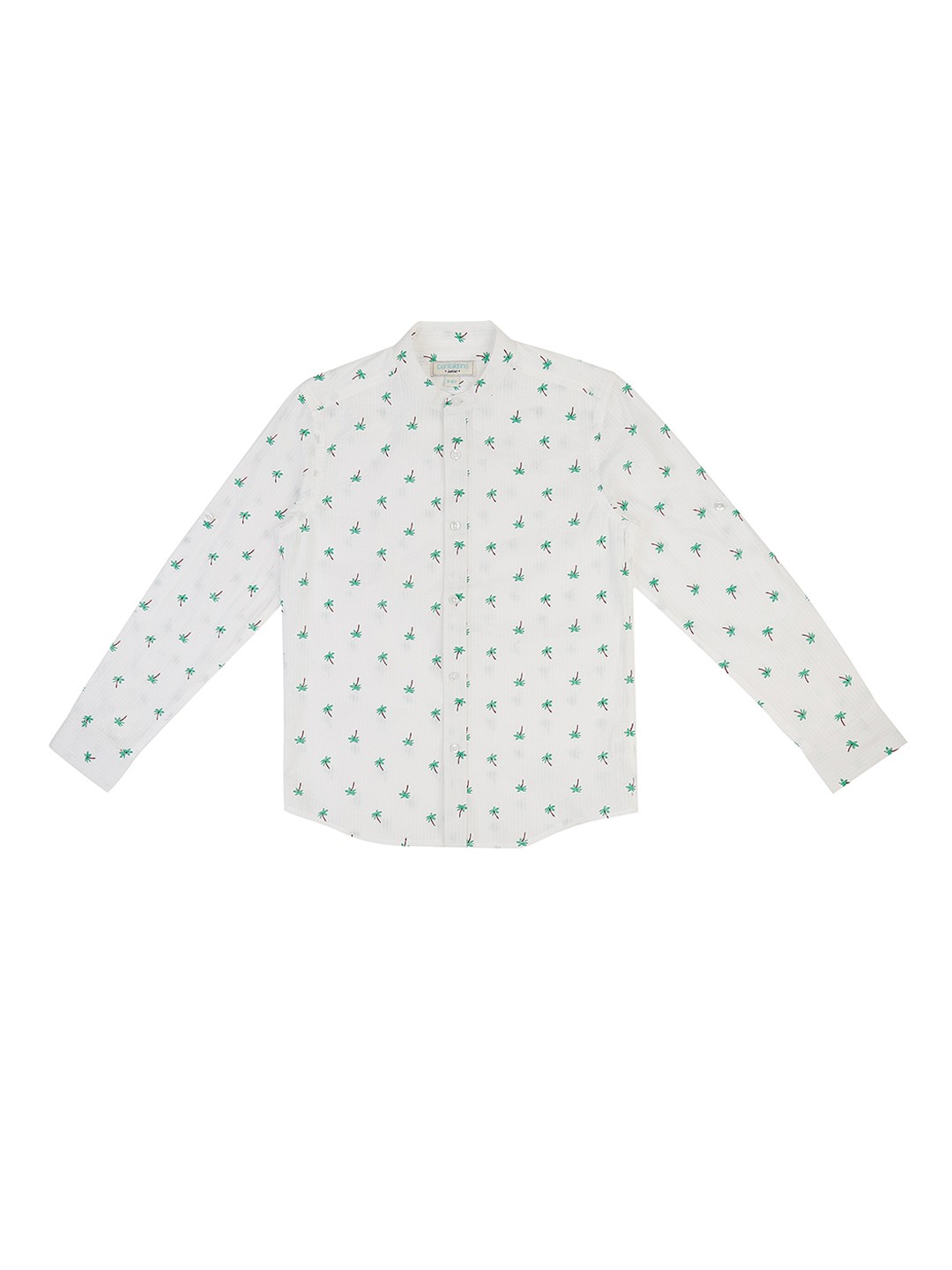 

Pantaloons Junior Boys White Regular Fit Printed Casual Shirt