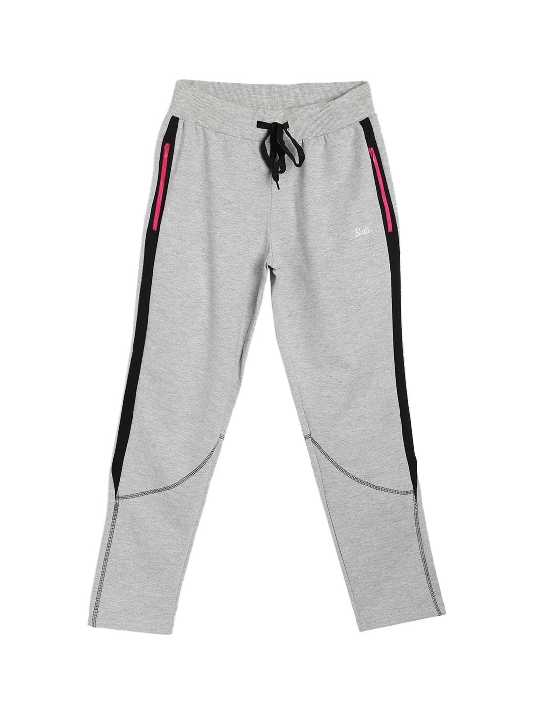 

toothless Women Grey Melange & Black Solid Track Pants