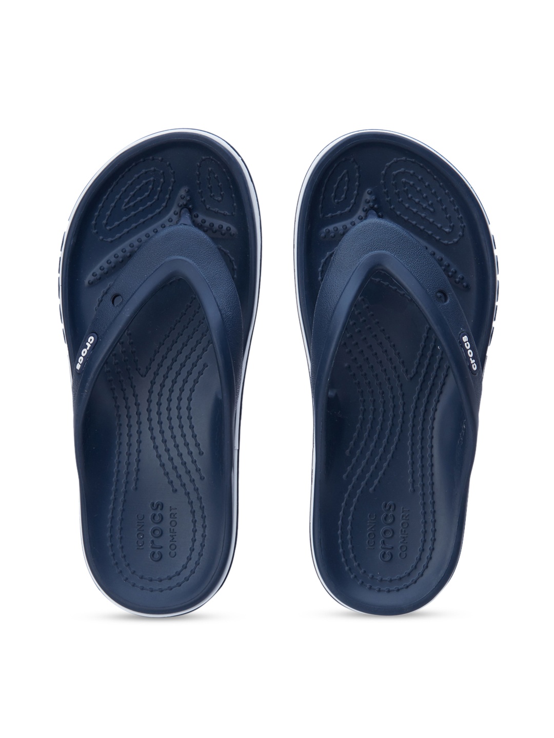 

Crocs Bayaband Unisex Kids Navy Blue Solid Thong Flip-Flops