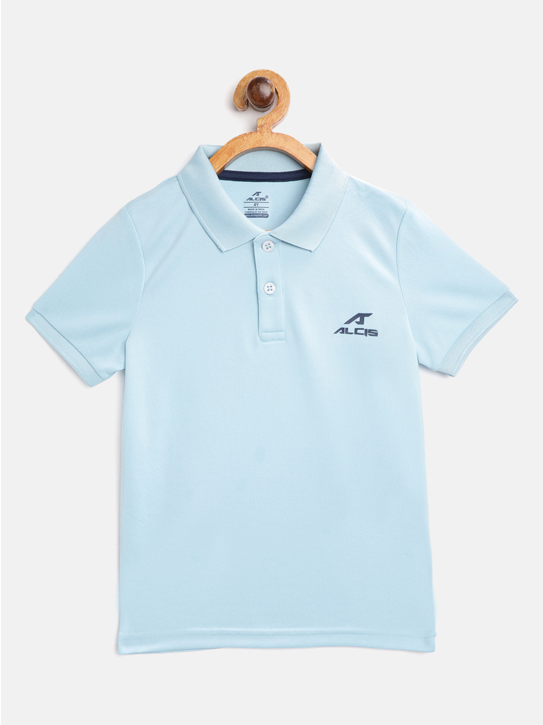 

Alcis Boys Blue Solid Polo Collar T-shirt