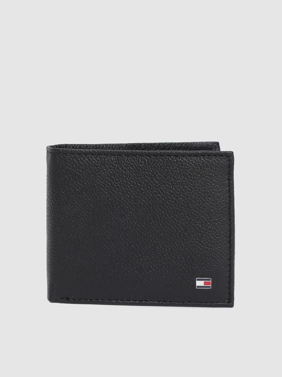 

Tommy Hilfiger Men Black Solid Genuine Leather Two Fold Wallet