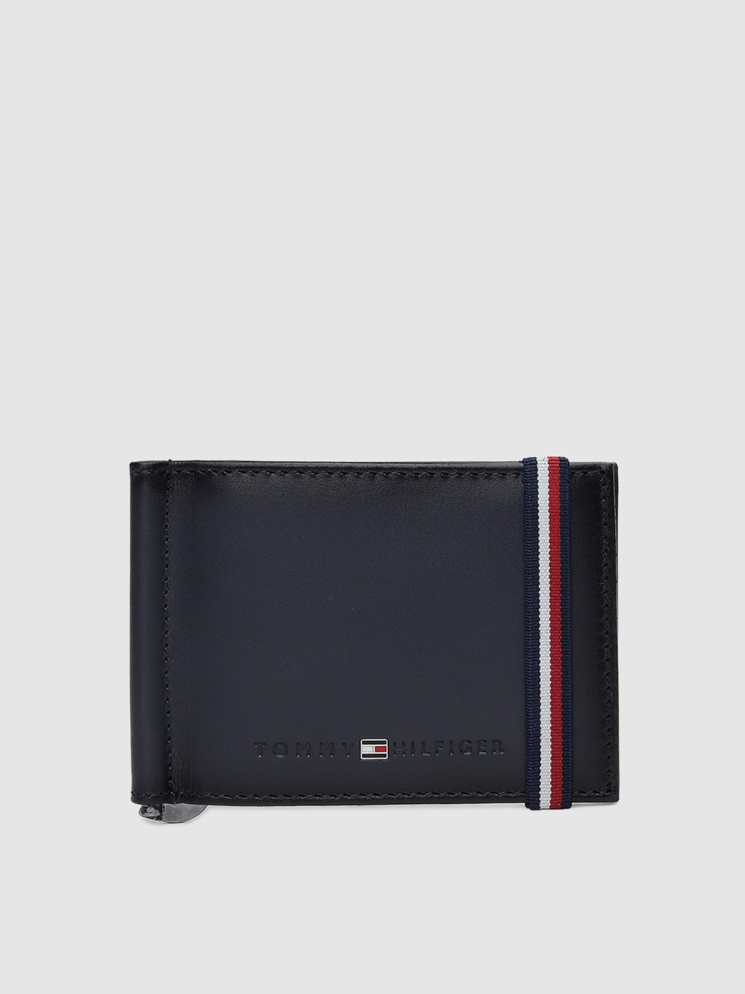 

Tommy Hilfiger Men Navy Blue Genuine Leather Money Clip