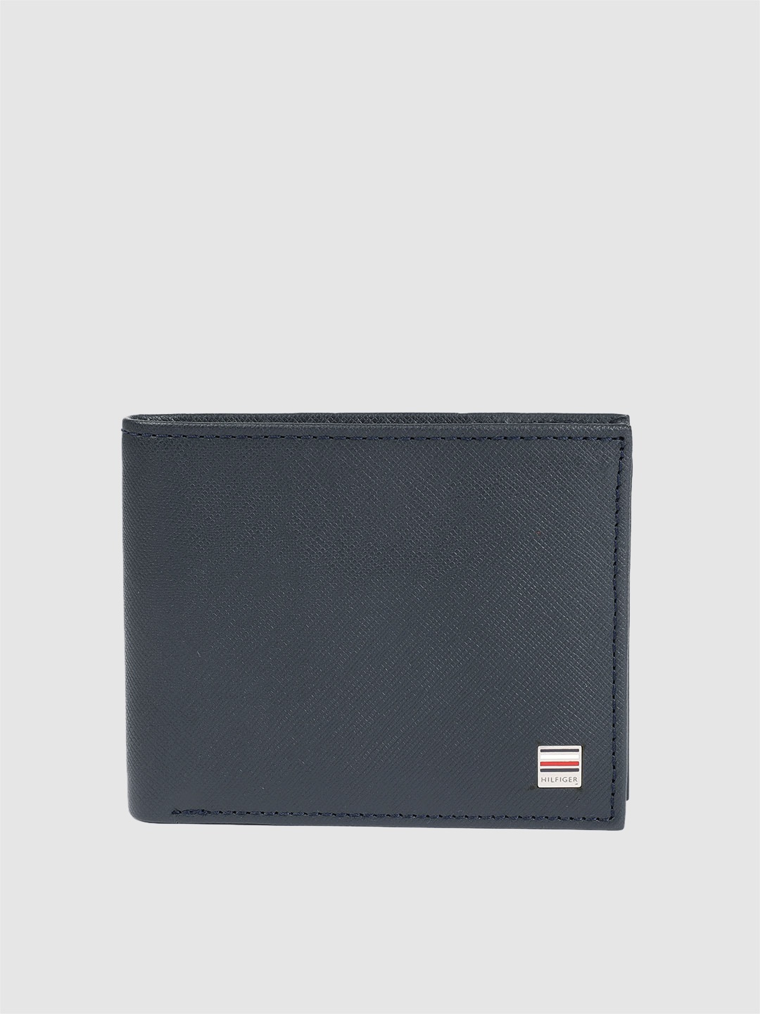 

Tommy Hilfiger Men Blue Solid Two Fold Leather Wallet