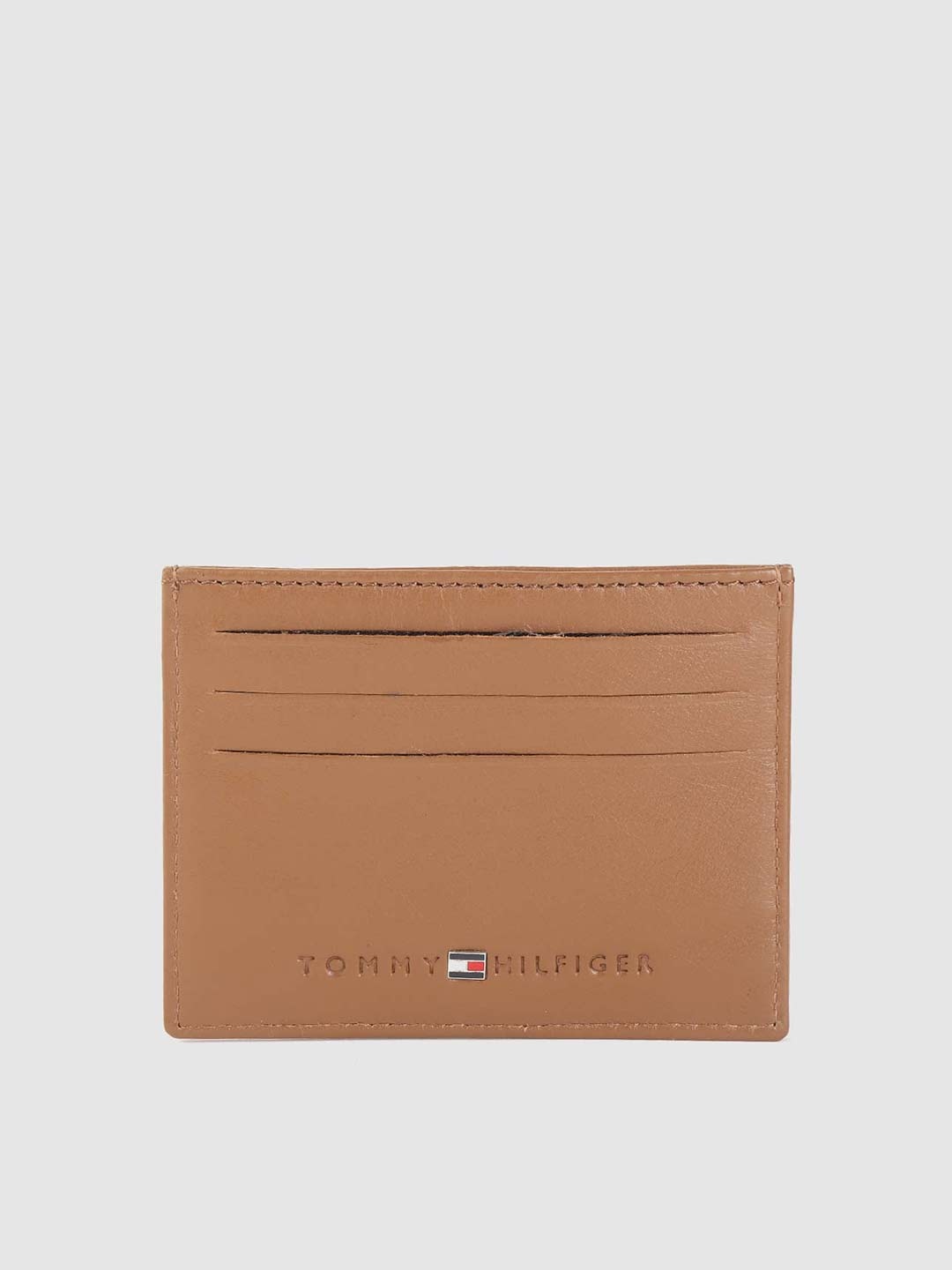 

Tommy Hilfiger Men Tan Brown Solid Leather Card Holder