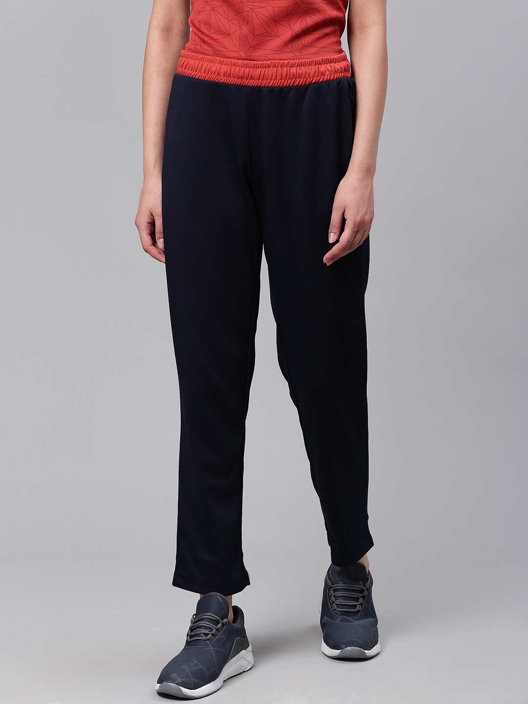 

Alcis Women Navy Blue Slim Fit Solid Training or Gym Track Pants