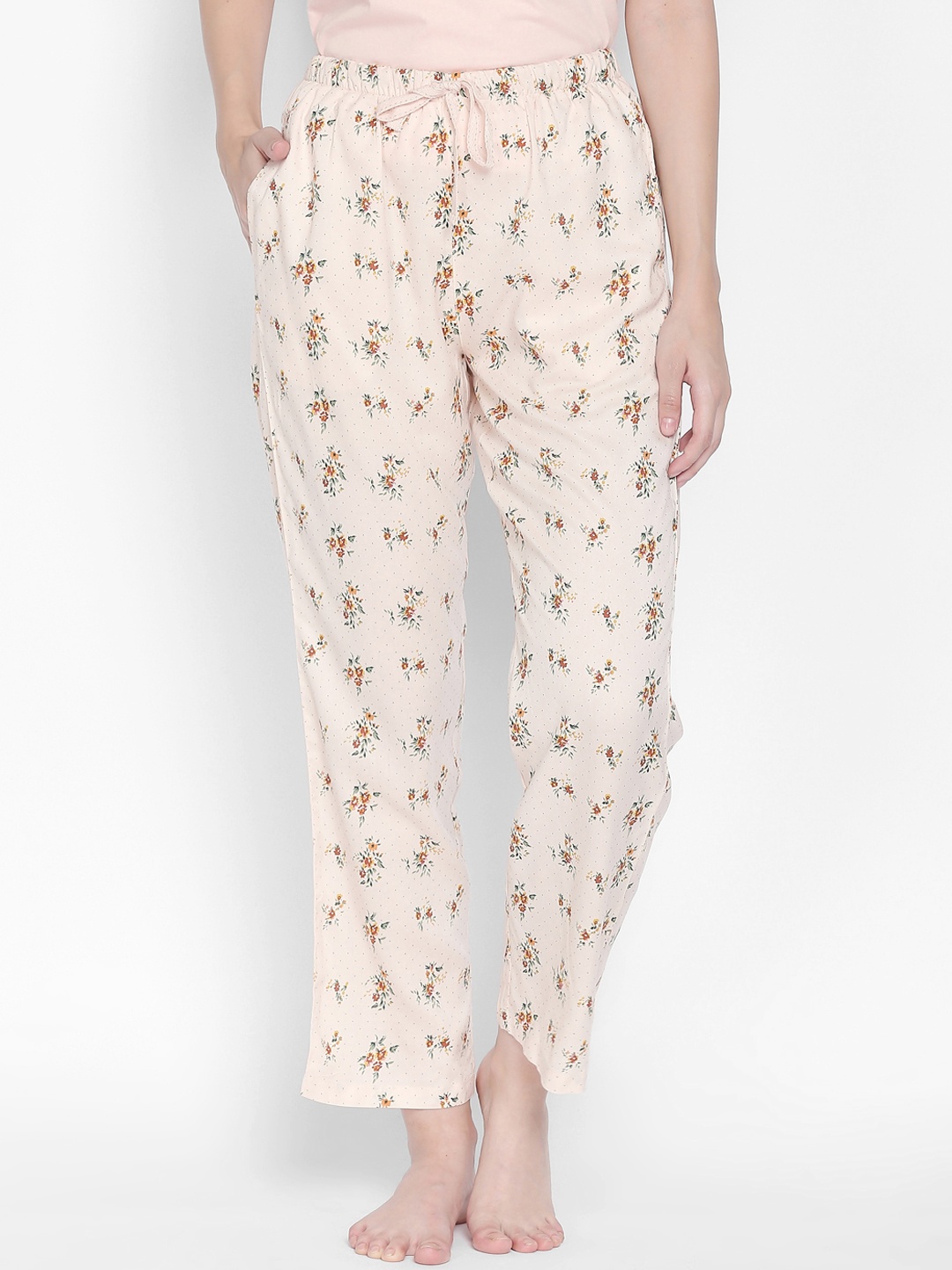 

Dreamz by Pantaloons Women Beige Printed Lounge Pants
