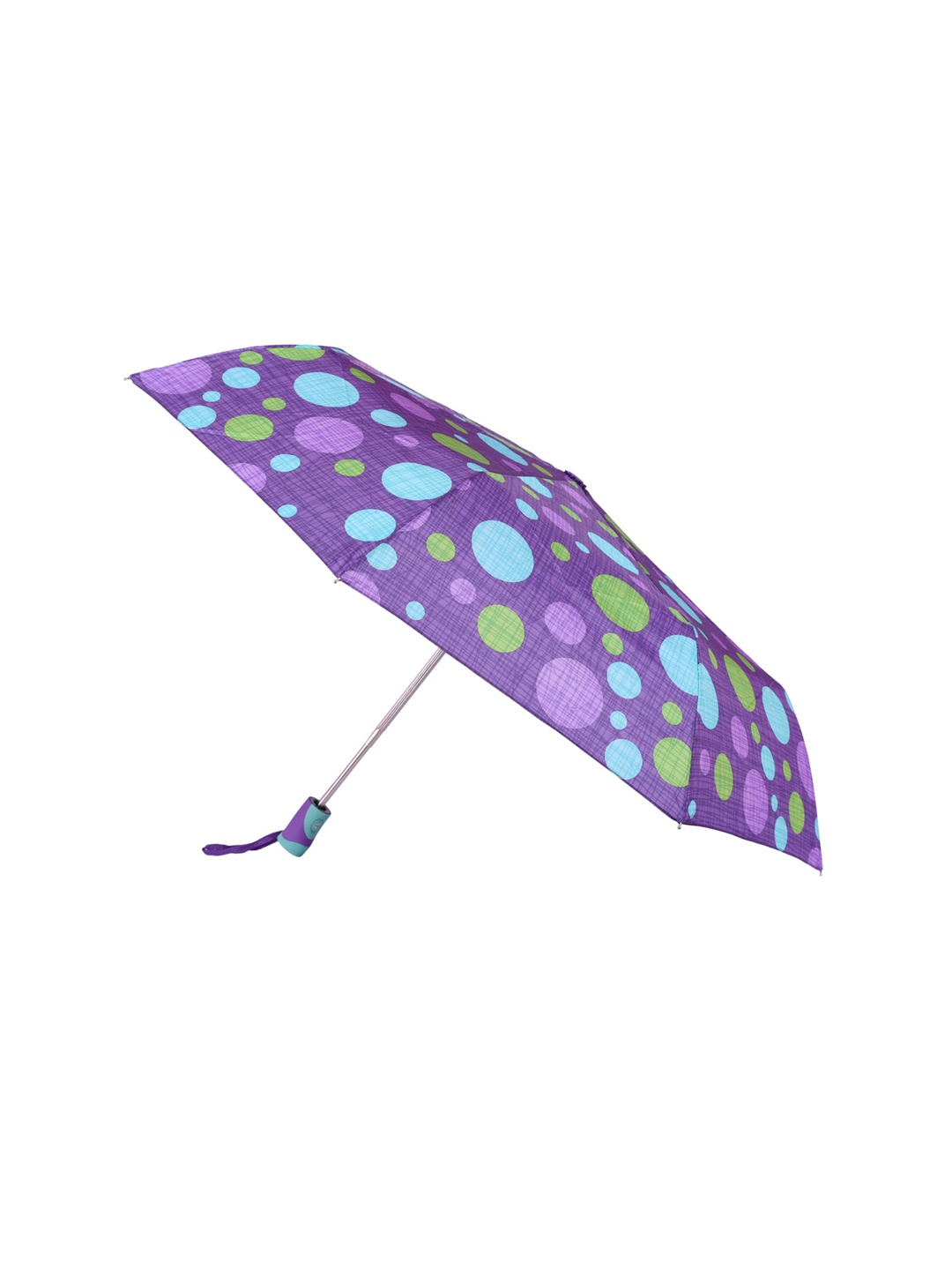 

FabSeasons Unisex Purple & Blue Circular Digital Printed 3 Fold Fancy Automatic Umbrella
