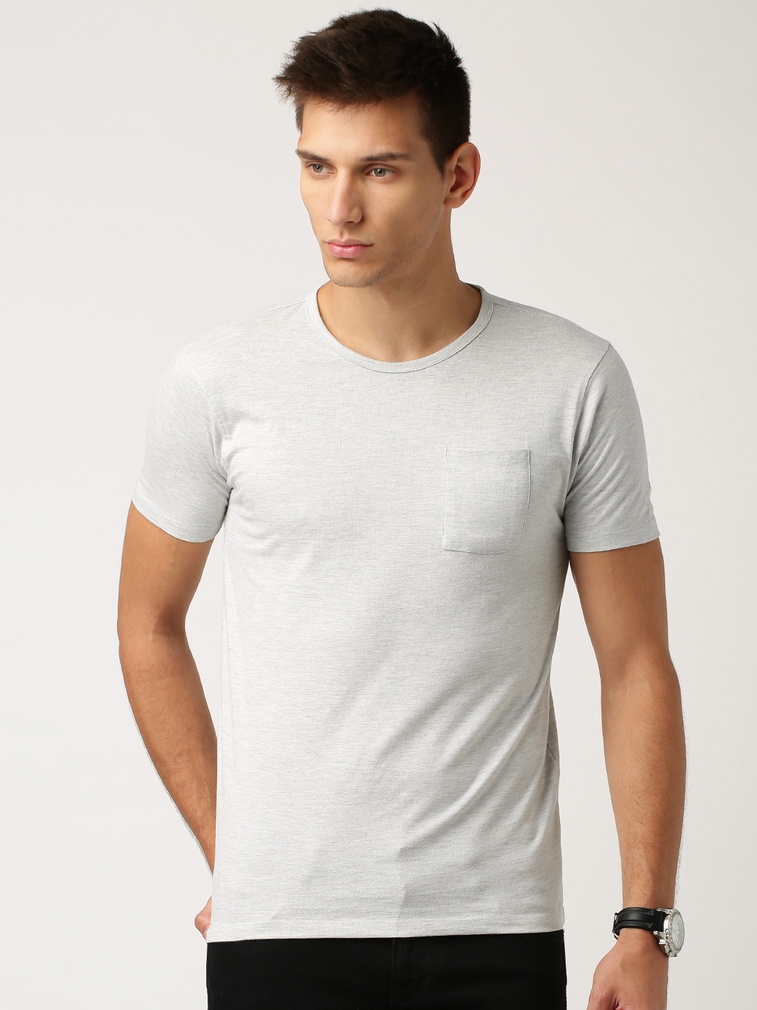 

ETHER Ecru Melange T-shirt, Grey melange