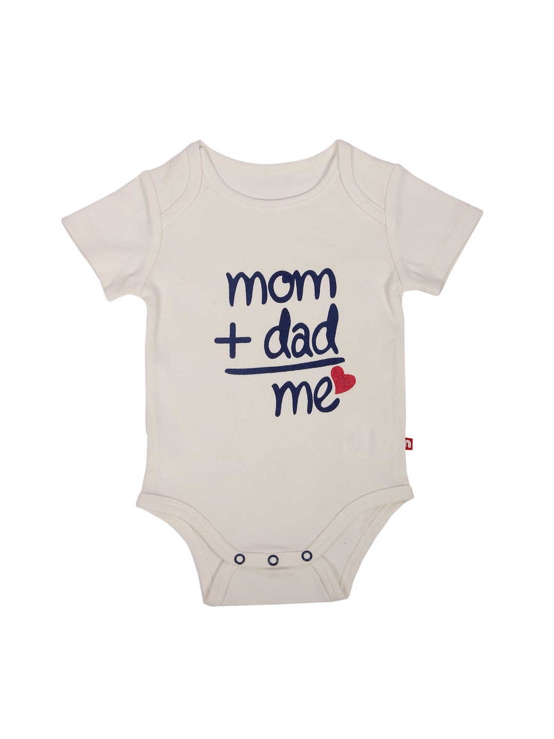

Nino Bambino Infant Kids Off-White & Black Printed Organic Cotton Bodysuit