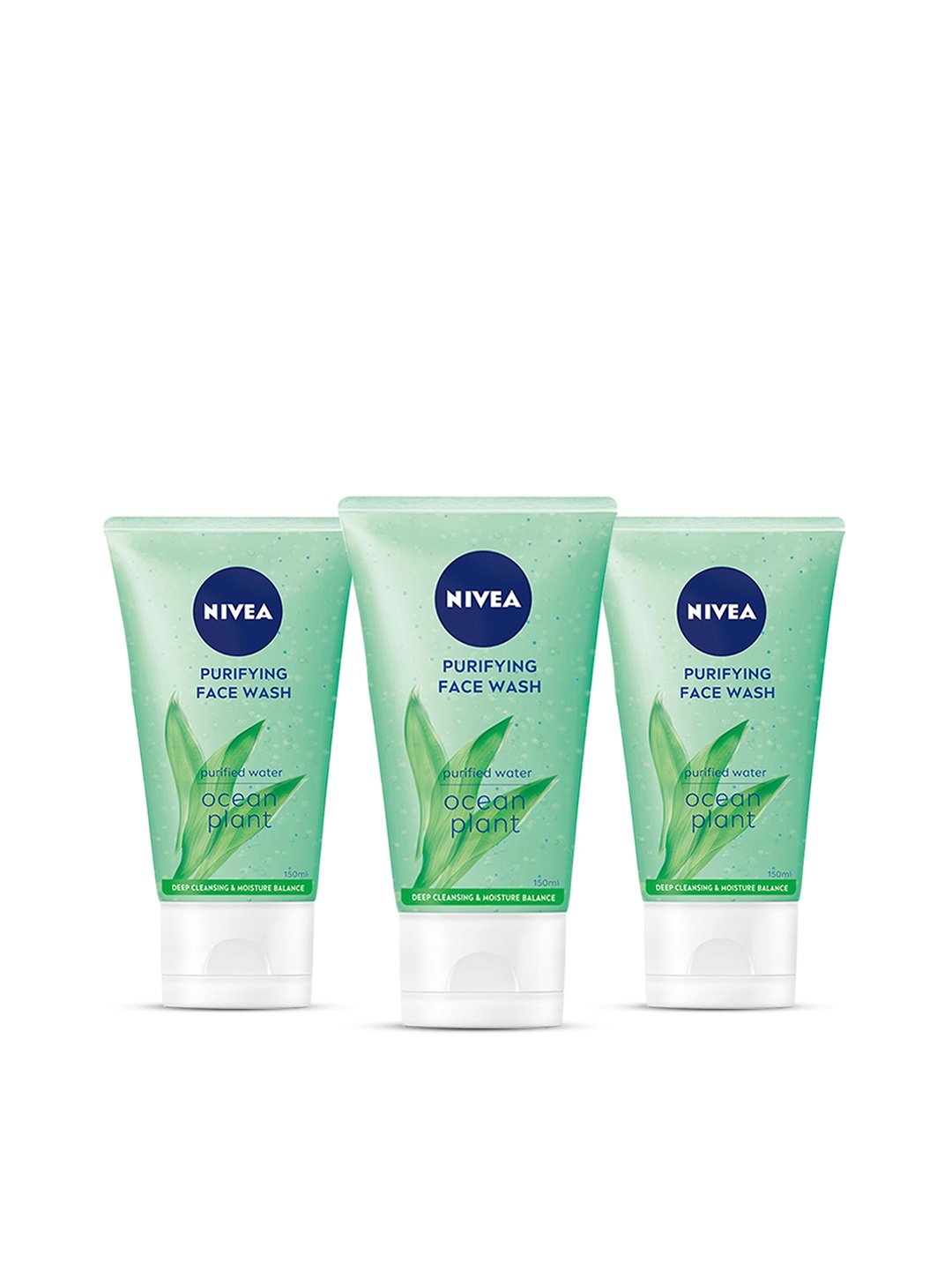 

Nivea Unisex Set of 3 Ocean Algae & Hydra IQ Purifying Face Wash, Sea green