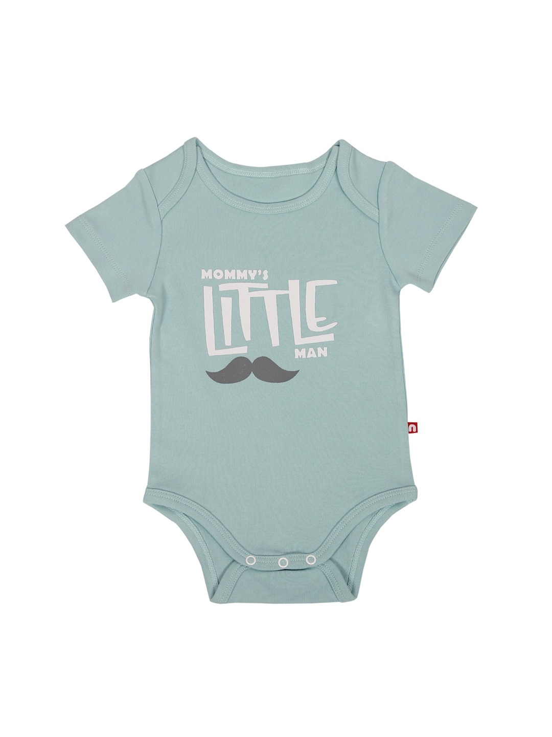 

Nino Bambino Infant Boys Green & Off-White Printed Organic Cotton Sustainable Bodysuit