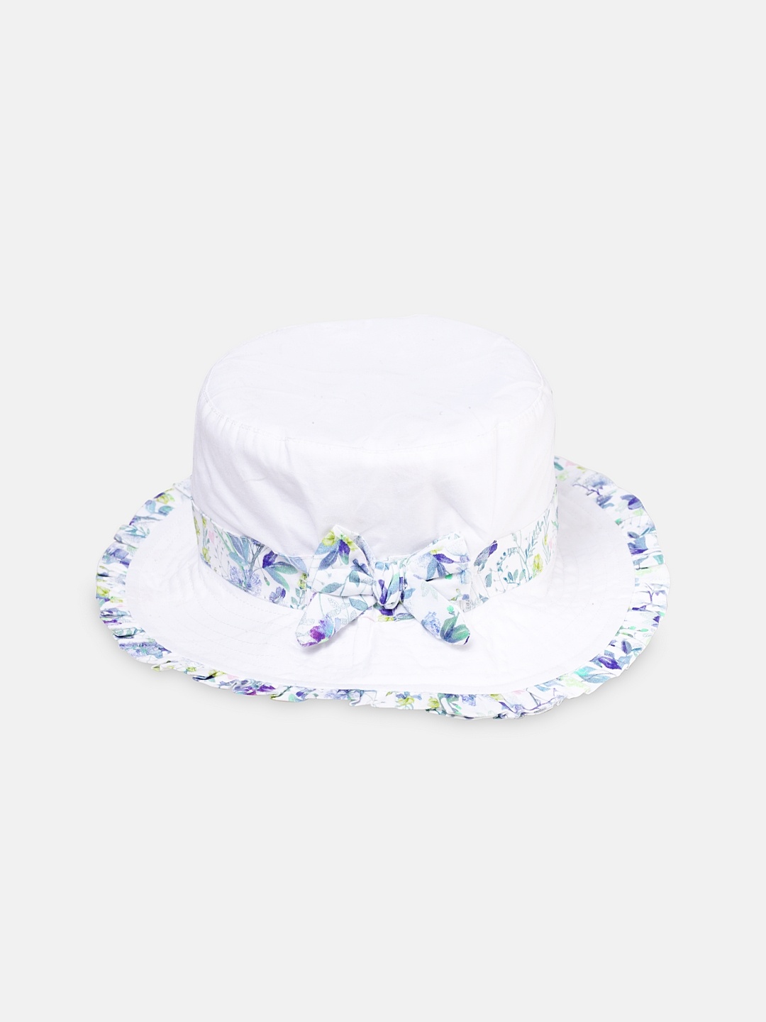

Chicco Infant Girls White & Blue Printed Sun Hat