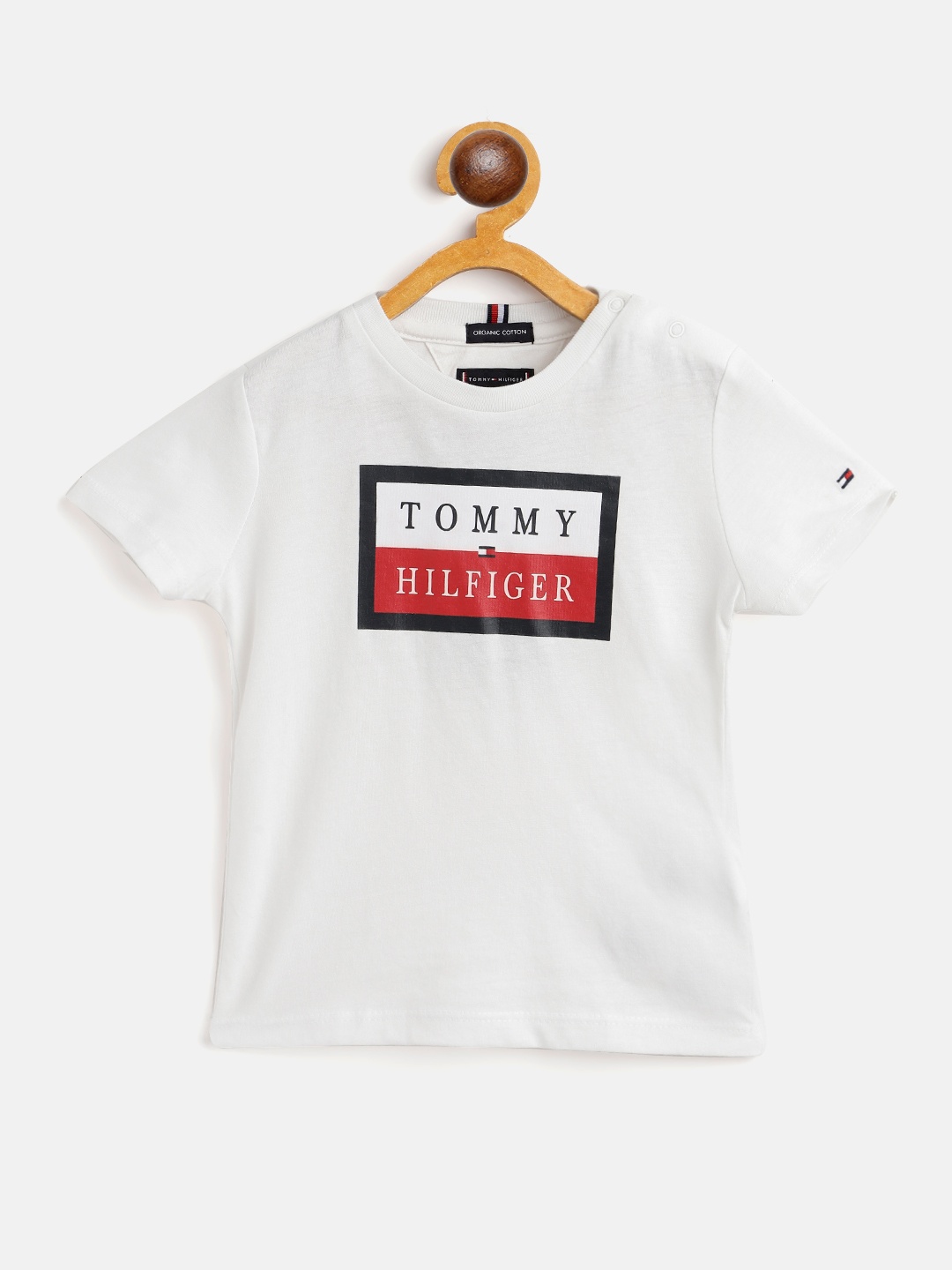 

Tommy Hilfiger Boys White Printed Pure Cotton Round Neck T-shirt