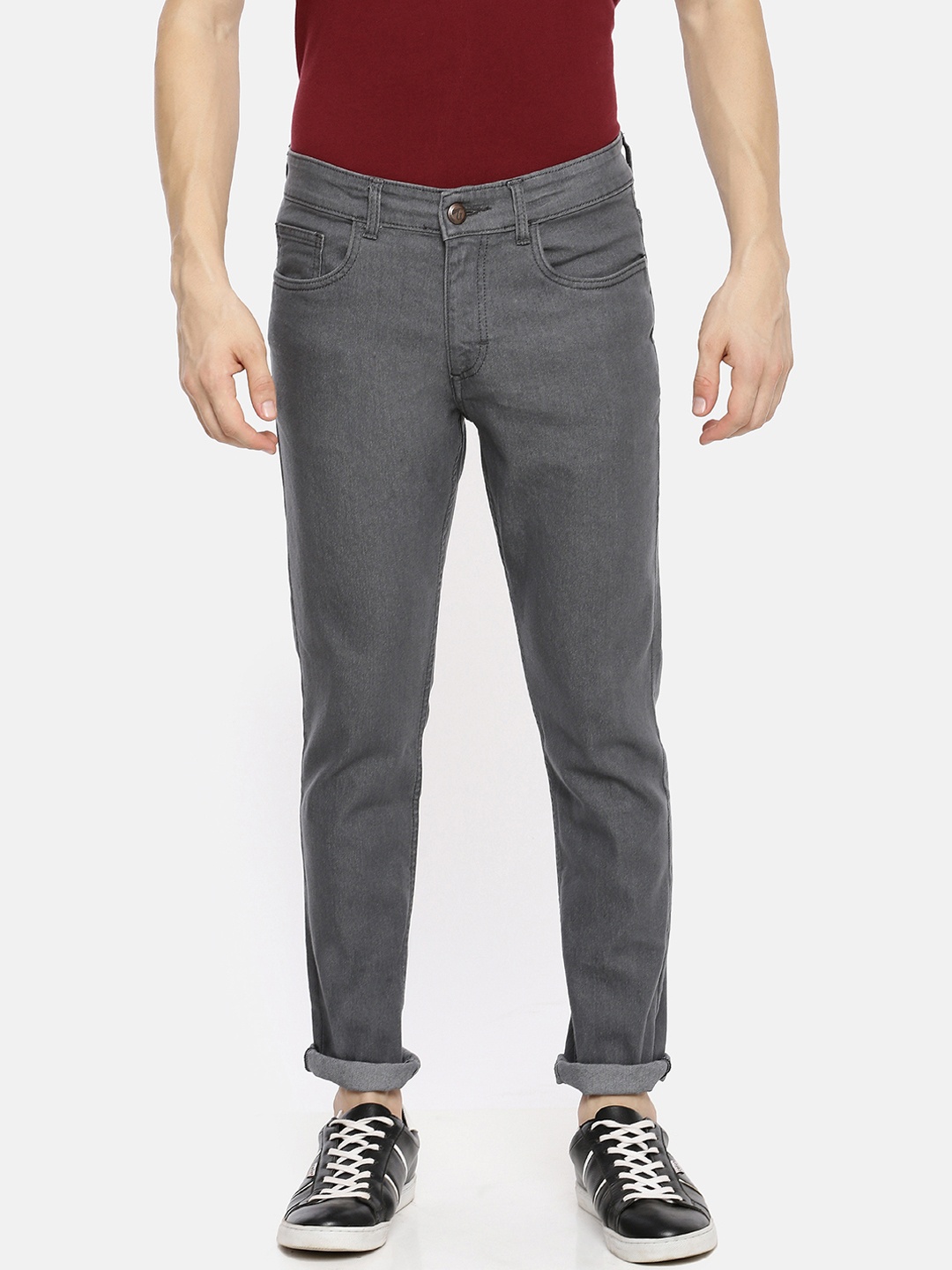 

The Indian Garage Co Men Grey Slim Fit Stretchable Jeans