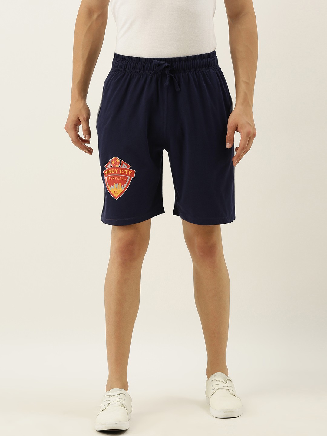 

Urban Dog Men Navy Blue Printed Regular Fit Regular Shorts