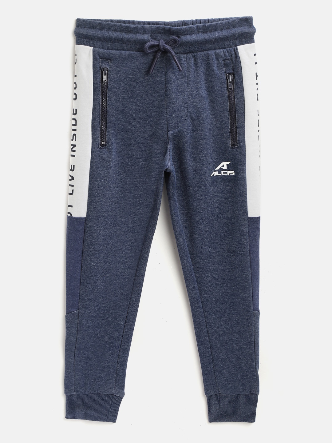 

Alcis Boys Blue & White Printed Detail Joggers