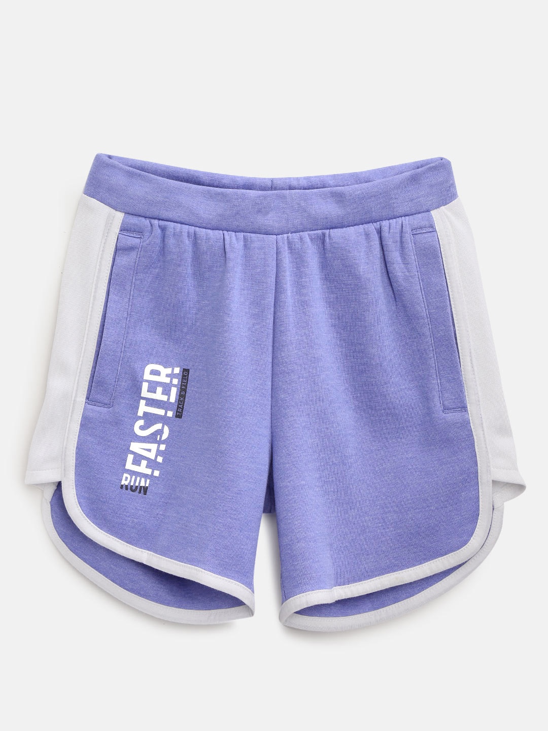 

Alcis Girls Purple & White Printed Detail Regular Fit Running Shorts