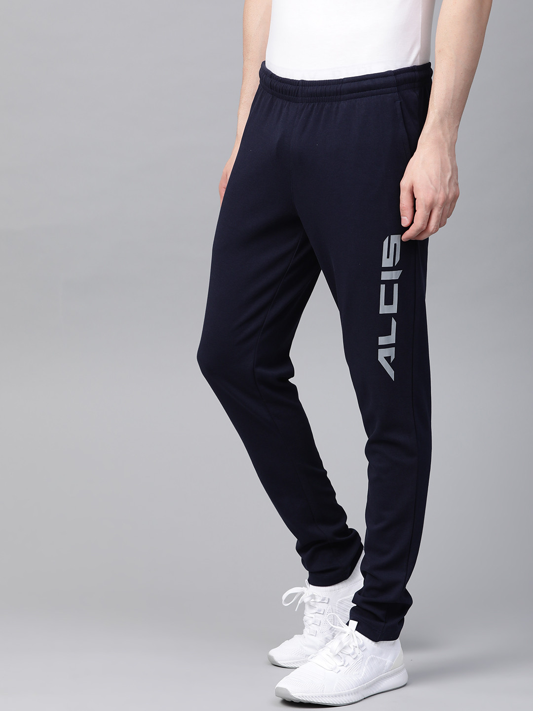 

Alcis Men Navy Blue Straight Fit Solid Track Pants
